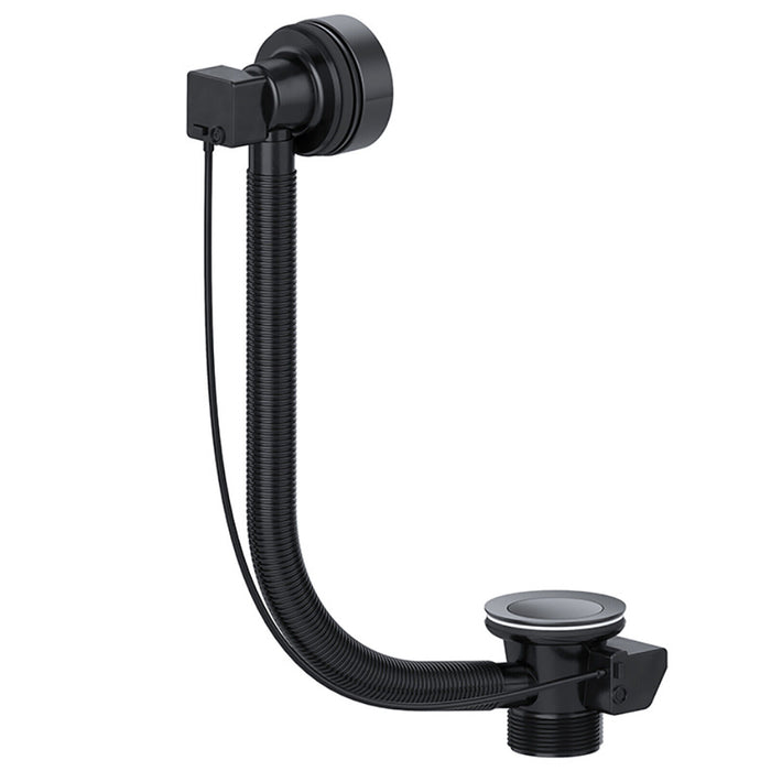 Bath Waste Combination Plug 40mm 1.5" Overflow Pop Up Trap (Black)