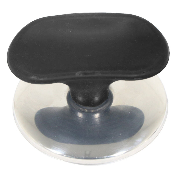 Universal Pan Lid Handle 6cm Saucepan Slow Cooker Steamer Pot Knobs (Black / Chrome Silver, Pack of 3)