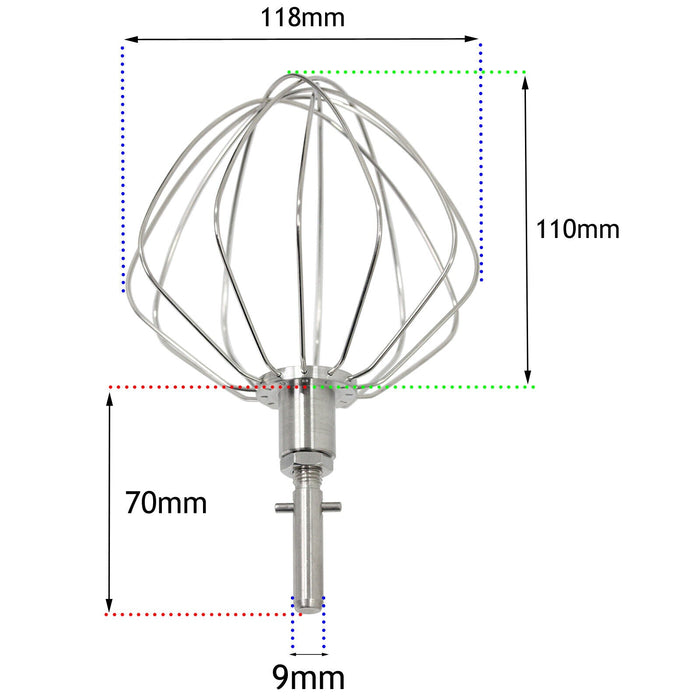 Kenwood Balloon 6 Wire Whisk Major Chef KMC Kitchen Mixer Machine Attachment