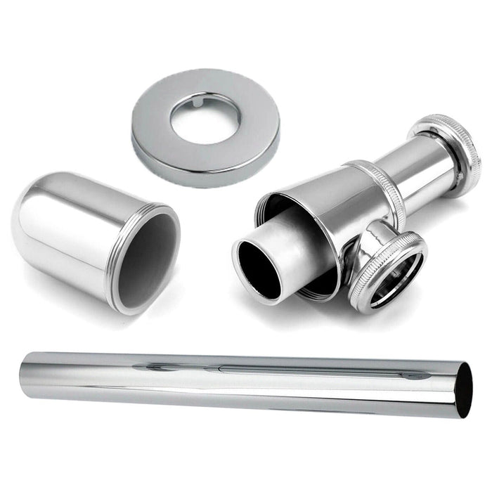 Bottle Waste Trap 32mm Adjustable Chrome Silver 35mm Pipe Kitchen Bathroom Sink Basin Set