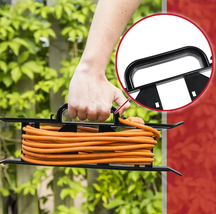 Lawnmower Cable Tidy Frame H Bracket Extension Power Lead Wire Storage Winder (360mm x 125mm)