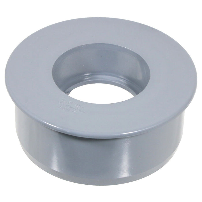 110mm Soil Pipe Reducer + 32mm 40mm 50mm Boss Adaptor Solvent Push Fit Kit (Grey)