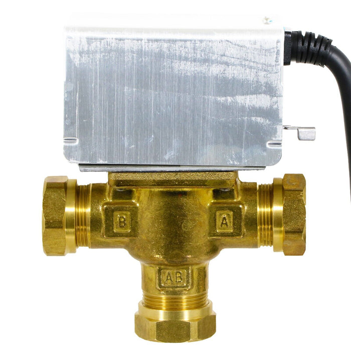 Tower VAL322MP 22mm 3 Port Motorised Mid Position Valve Central Heating Control