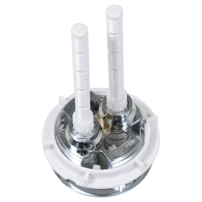 Toilet Dual Flush Button 48mm WC Cistern Chrome Plated 110mm Double Push Rod Kit