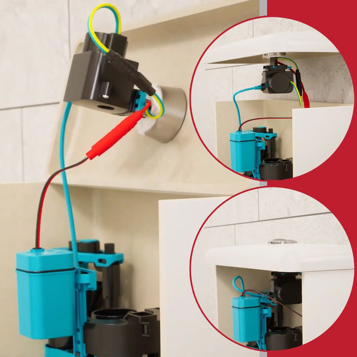 Universal Auto Flush Toilet Valve 1.5" 2" Touchless WC Cistern Dual Sensor Button Kit