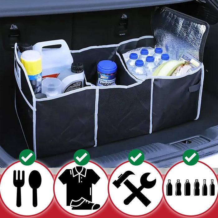 Car Boot Organiser Bag Removable Cooler Liner Collapsible Foldable Trunk Storage (Pack of 2, 550mm x 360mm x 300mm)