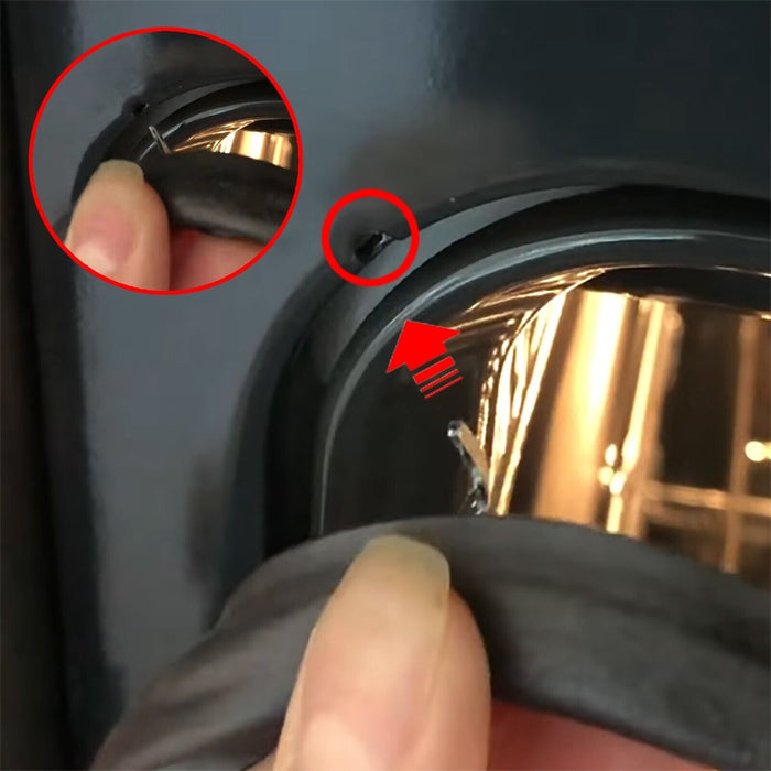Main Rubber Door Seal with Corner Fixing Clips + Sealing Glue for Whirlpool Oven Cookers (445mm x 350mm)