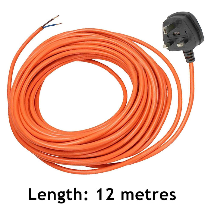 Power Cable for Qualcast Lawnmower Strimmer Hedge Trimmer 12M Mains Lead Plug