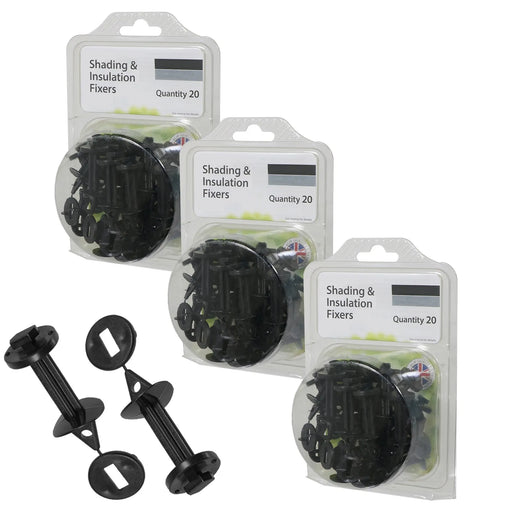 Greenhouse Insulation Shading Fixers Bubble Wrap PVC Plastic Frame Clips (Pack of 60)