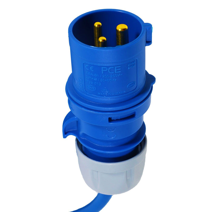 16A Extension Lead 14m 240V 2.5mm Heavy Duty Power Cable Cord 3-Pin 2P+E (Blue)