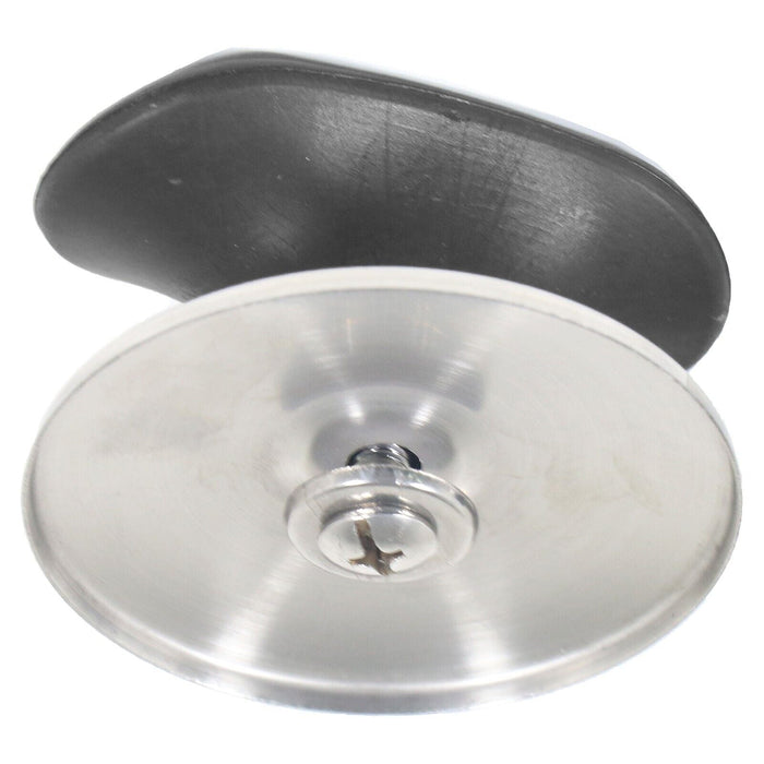 Universal Pan Lid Handle 6cm Saucepan Slow Cooker Steamer Pot Knobs (Black / Chrome Silver, Pack of 3)
