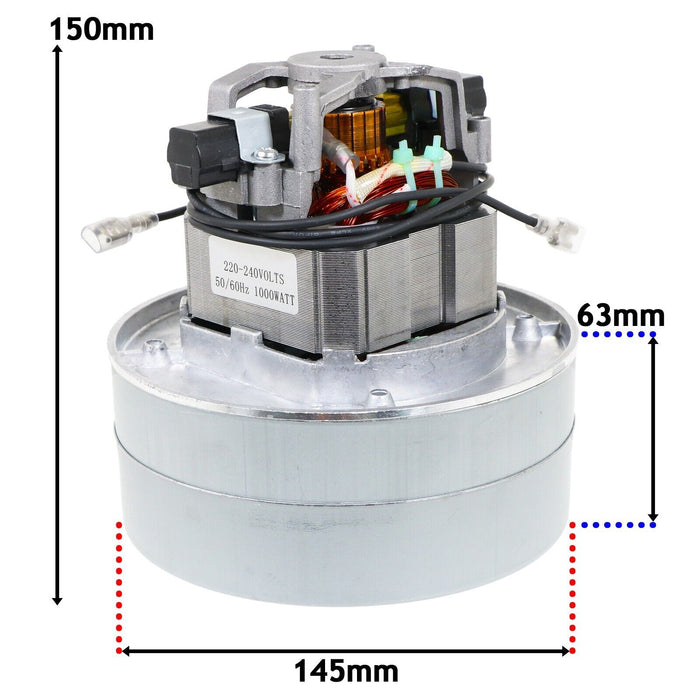 Complete Motor Unit for NUMATIC Henry Hetty Vacuum Cleaner + 2 x Carbon Brushes (TCO DL2 1104T 205403 240V)