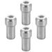 Radiator Valve 15mm x 10mm Pushfit Chrome Speed Fit Reducing Straight Compression Stem (Pack of 4)