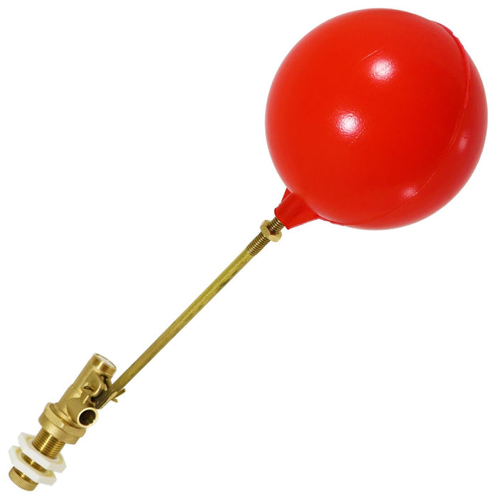 Part 1 Valve 1/2" High Pressure Side Entry Toilet Cistern Ballcock + 6" Ball Float Kit