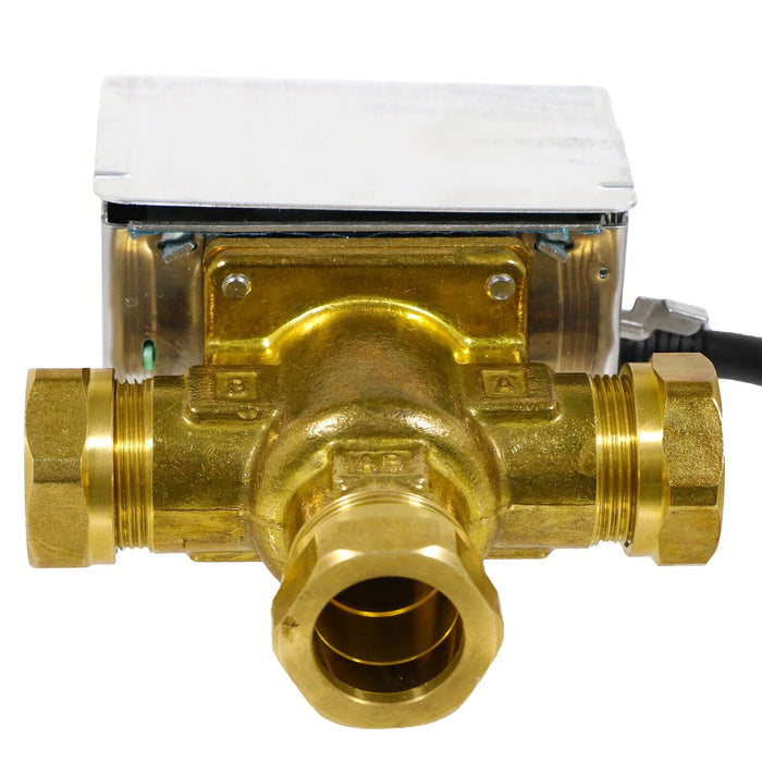 Tower VAL322MP 22mm 3 Port Motorised Mid Position Valve Central Heating Control