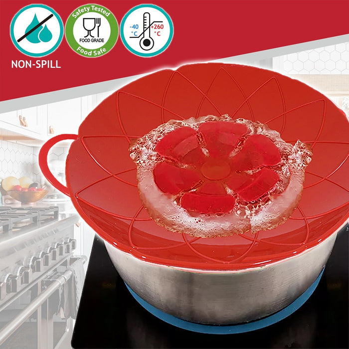 Pan Lid Spill Stopper Silicone Saucepan Pot Steamer Cover Anti Boiling Overflow Guards (Pack of 3)