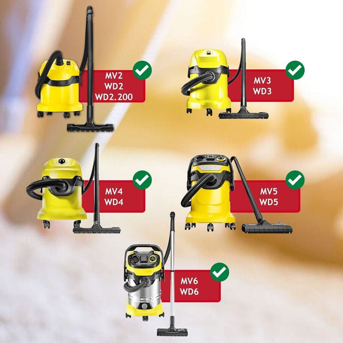 Brush Kit for Karcher WD2 WD3 WD4 WD5 WD6 MV2 MV3 MV4 MV5 MV6 Vacuum Soft Dusting Crevice Tool Attachment Set