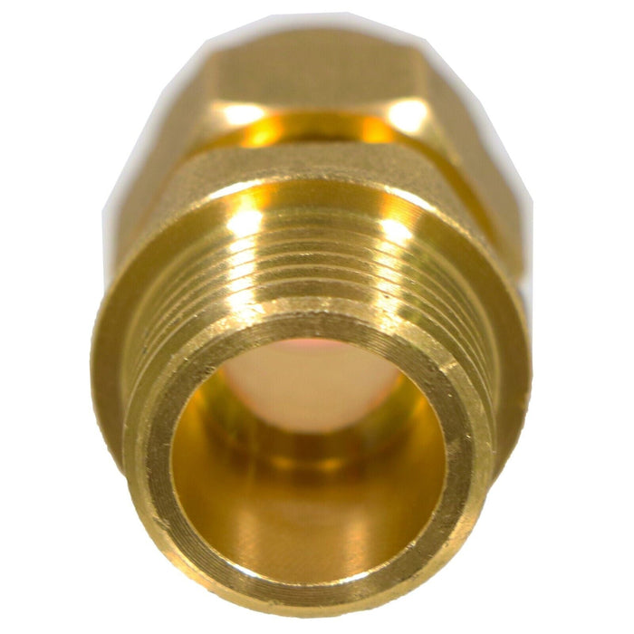 Compression Connector 10mm x 3/8" BSP Male Straight Brass Pipe Coupler Adaptor Fitting (Pack of 2)