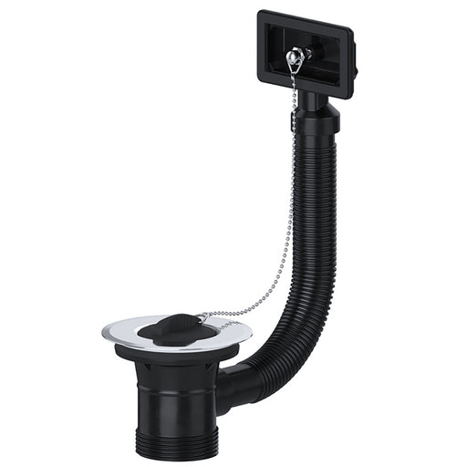 Sink Waste Combination Overflow Plug with Chain 40mm 1.5" (Square)