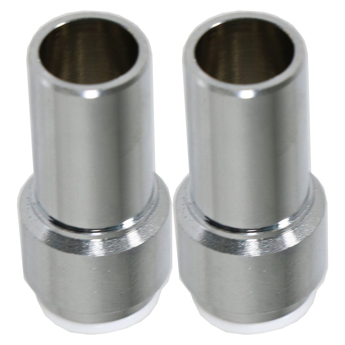 Radiator Valve 15mm x 10mm Pushfit Chrome Speed Fit Reducing Straight Compression Stem (Pack of 2)