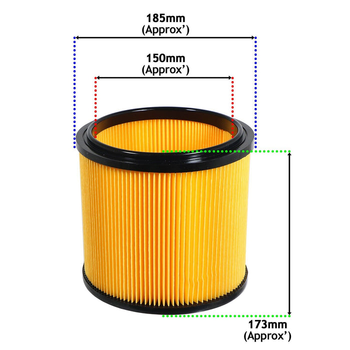 Wet & Dry Cartridge Filter Kit for Guild 16L 30L 8815785 GWD30 8642240 GWD30P Vacuum Cleaner
