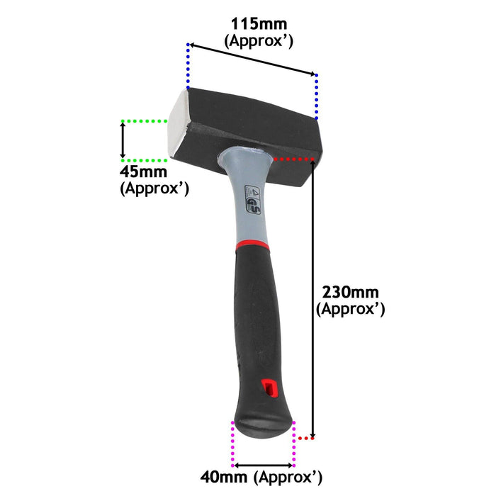 Log Splitting Safety Kit (Splitter Maul Wedge + 4lb Lump Hammer + Mesh Visor Shield)