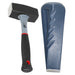 Twisted Log Splitter 2.5KG 9" Steel Wedge + 2KG Lump Sledge Club Hammer Heavy Duty Kit