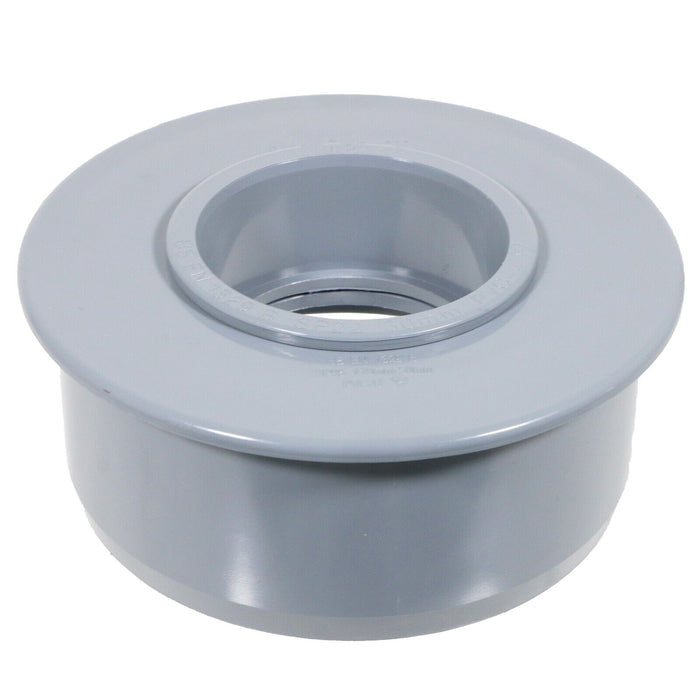 110mm Soil Pipe Reducer + 50mm Boss Adaptor Solvent Waste Push Fit Seal Kit (Grey)
