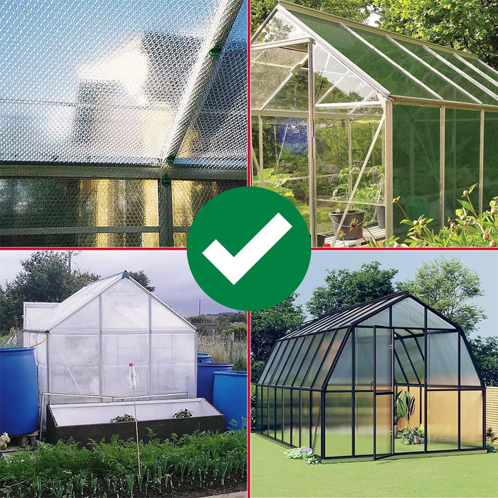 Greenhouse Insulation Fixers Kit Corner + Frame Shading Bubble Wrap PVC Plastic Clips (Pack of 40)