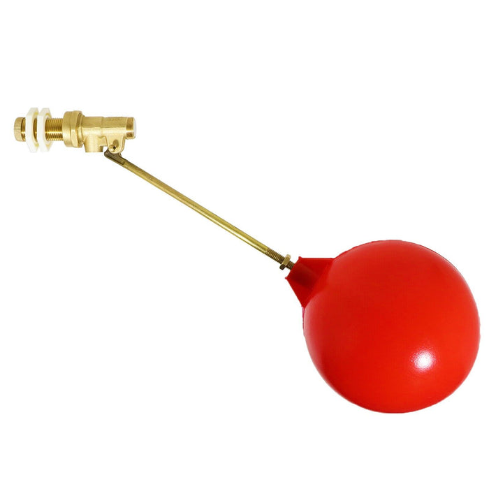 Part 1 Valve 1/2" High Pressure Side Entry Toilet Cistern Ballcock + 6" Ball Float Kit