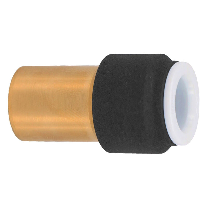 Radiator Valve 15mm x 10mm Black Pushfit Reducing Straight Speed Fit Compression Stem