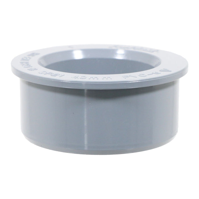 40mm Boss Adaptor Solvent Soil Stack Waste Pipe Reducer Push Fit Seal Ring (Grey)