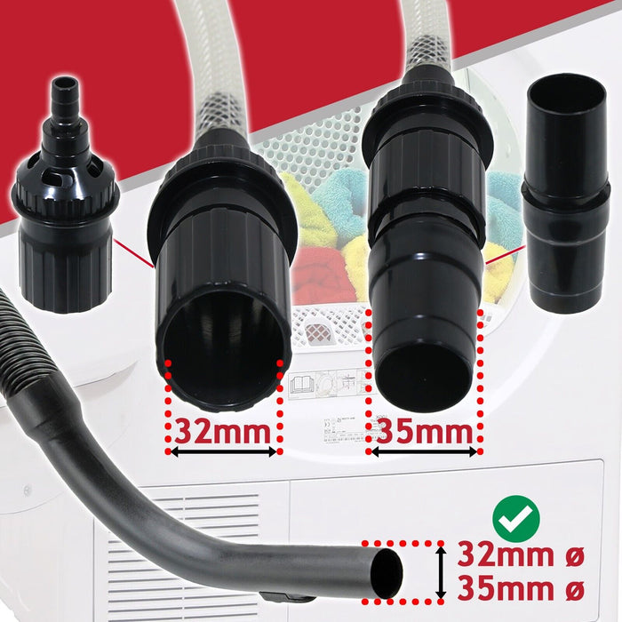 Universal Tumble Dryer Lint Removal Kit Vacuum Hose Dusting Brush Cleaning Attachments Set
