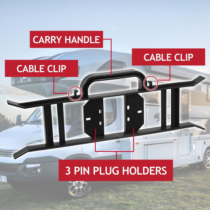 Caravan Cable Tidy Frame H Bracket Motorhome Extension Power Lead Wire Storage Winder (360mm x 125mm)