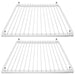 Universal Large Fridge Shelf Adjustable White Plastic Coated Shelves (Pack of 2, 425mm - 670mm x 320mm)