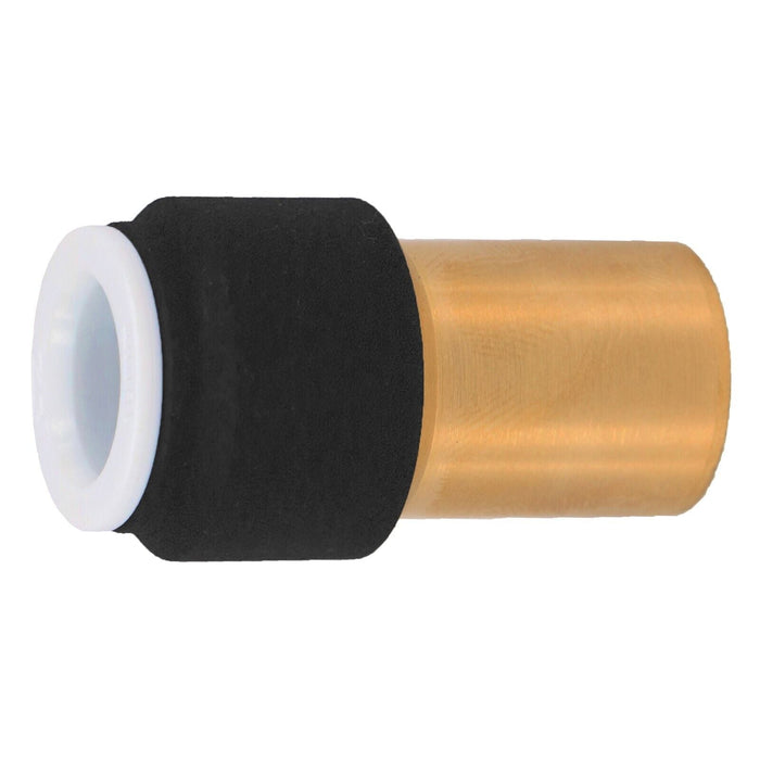 Radiator Valve 15mm x 10mm Black Pushfit Reducing Straight Speed Fit Compression Stem Valves (Pack of 4)