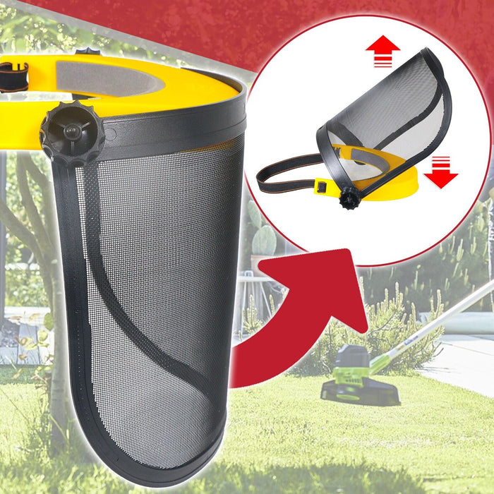 Log Splitter Face Shield Kit Wood Timber Splitting Chisel Wedge + Protective Mesh Visor Set
