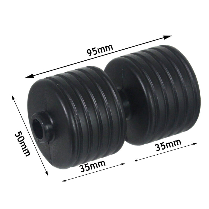 Double Front Rollers for Qualcast Suffolk Punch 30 30SK 30S 35S 43S 43SL Lawnmower (Pack of 2)