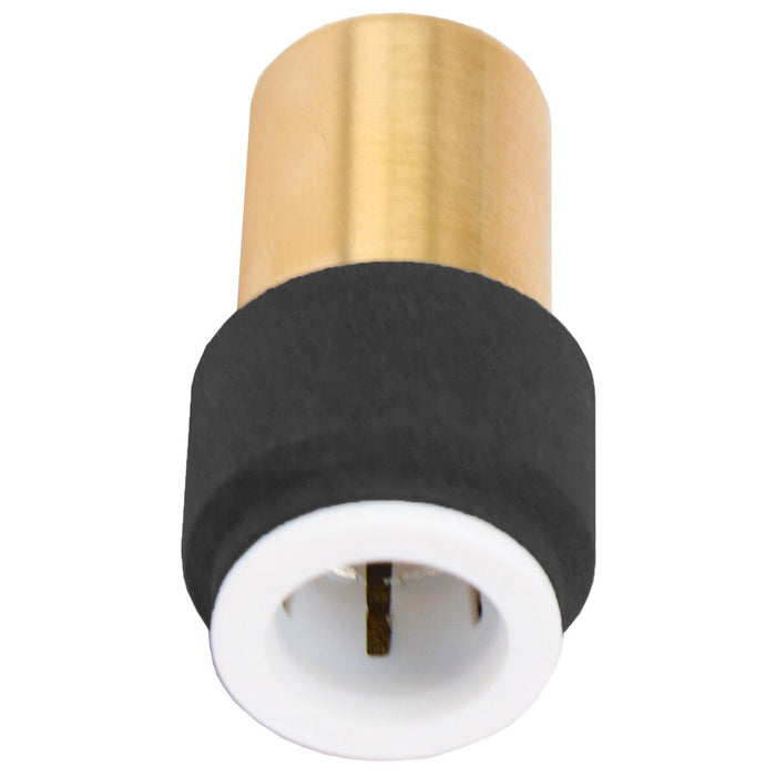 Radiator Valve 15mm x 10mm Black Pushfit Reducing Straight Speed Fit Compression Stem