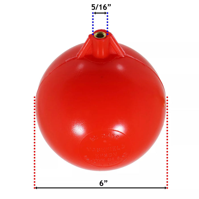 1/2" Part 2 Valve Low Pressure Side Entry Toilet Cistern Ballcock + 6" Ball Float Kit