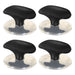 Universal Pan Lid Handle 60mm / 6cm Saucepan Slow Cooker Steamer Pot Knobs (Black / Chrome Silver, Pack of 4)