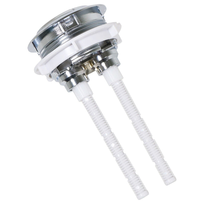 Toilet Dual Flush Button 48mm WC Cistern Chrome Plated 110mm Double Push Rod Kit