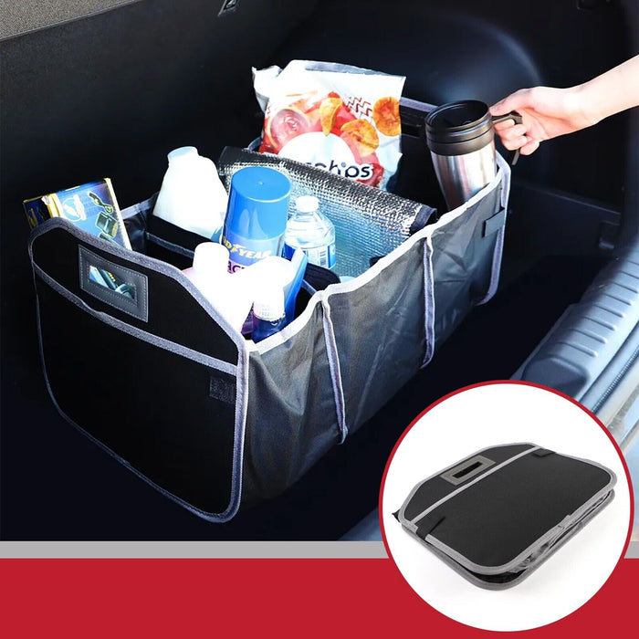 Car Boot Organiser Bag Removable Cooler Liner Collapsible Foldable Trunk Storage (Pack of 2, 550mm x 360mm x 300mm)