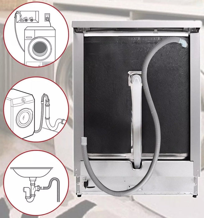Drain Hose Kit Washing Machine Dishwasher Water Fill Angled Pipe Set Universal