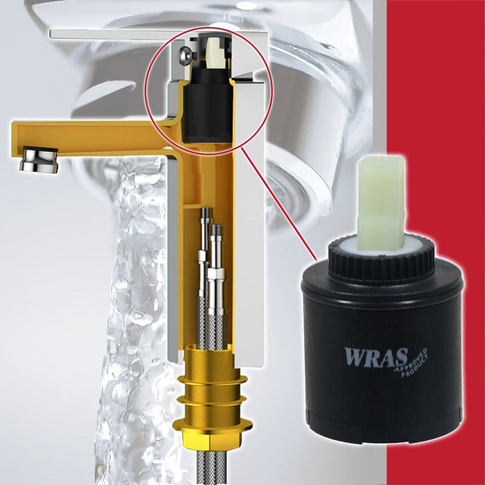 Mixer Tap Cartridge 35mm Single Monobloc Sink Basin Bath Hot Cold Water Valve