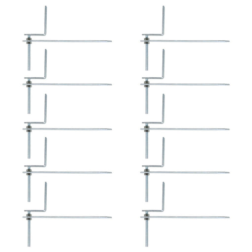 Gutter Rise & Fall Bracket Universal Galvanised Steel Adjustable Fascia Support Kit (Pack of 10)