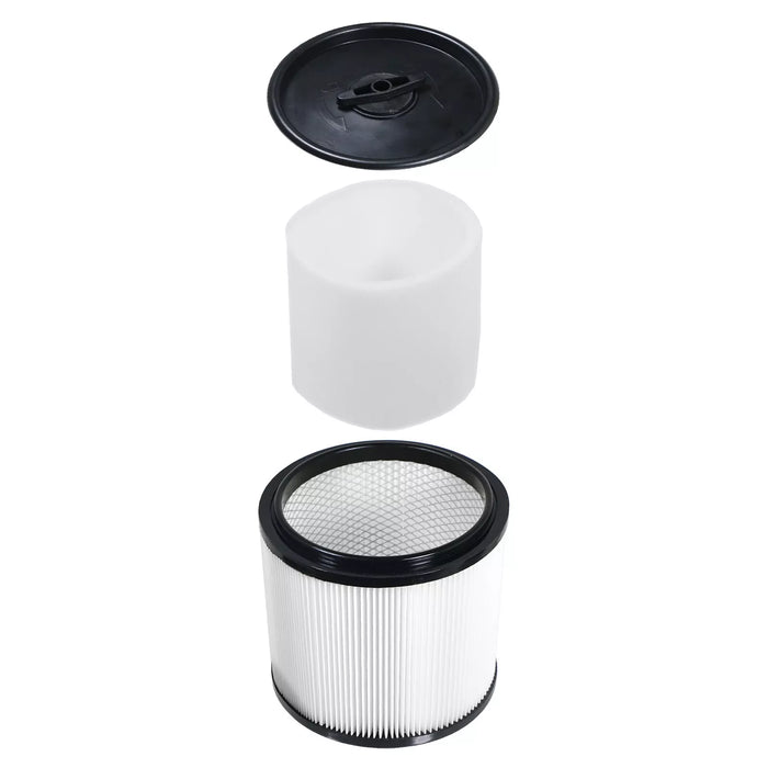 Wet & Dry Cartridge Filter + Foam Sleeve for Lidl Parkside 20L 30L Canister Vacuum Cleaner