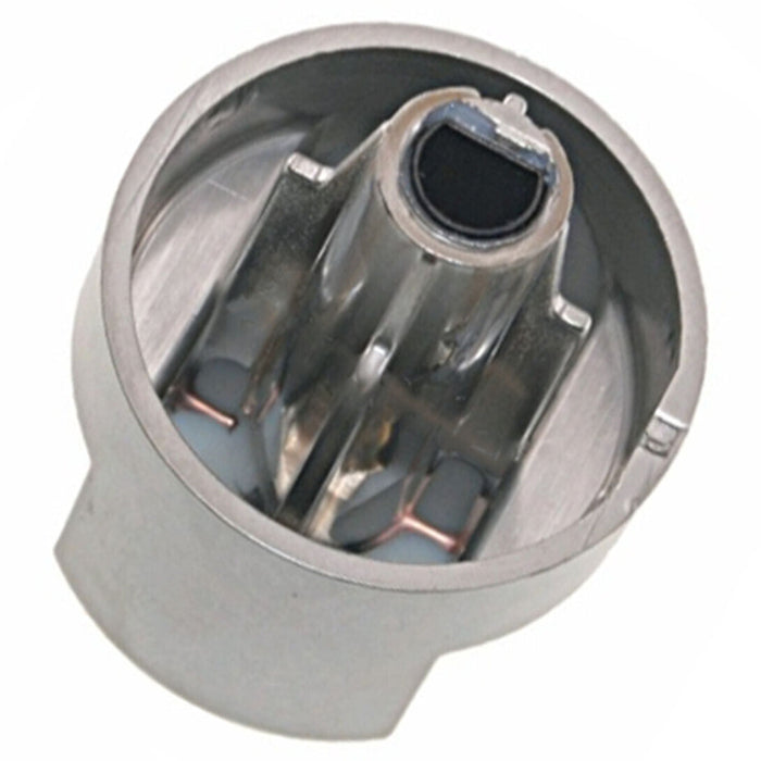 Control Knob Switch & Shaft for Stoves 61EDO 61EHDO BL ST WH Oven Cooker Hob (Silver)