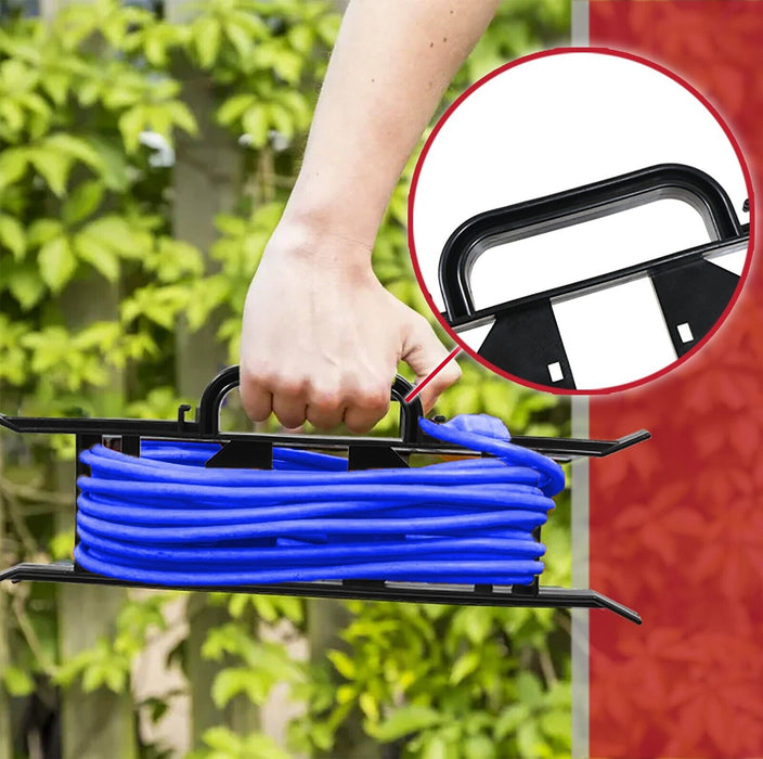 Caravan Cable Tidy Frame H Bracket Motorhome Extension Power Lead Wire Storage Winder (360mm x 125mm)
