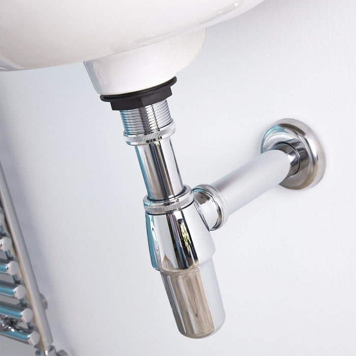 Bottle Waste Trap 32mm Adjustable Chrome Silver 35mm Pipe Kitchen Bathroom Sink Basin Set